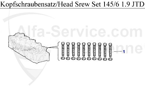 HEADSCREWSET 1.9 JTD