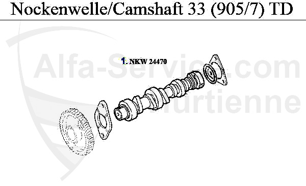 CAMSHAFT (905/7) 1.8 TD