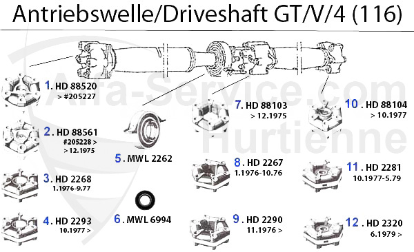 DRIVESHAFT GTV/4