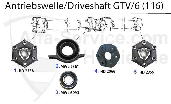 DRIVESHAFT GTV/6