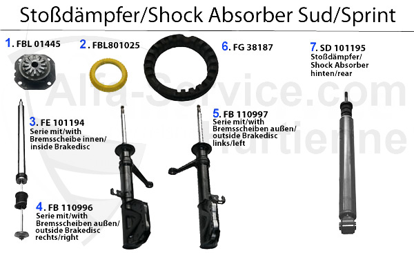 Stoßdämpfer Sud/Sprint