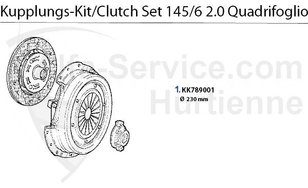 CLUTCH SET 2.0 TS 16V Quadrifoglio >1996