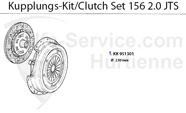 Kit embrayage 2.0 JTS