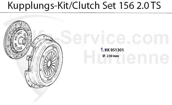 Kit embrayage 2.0 TS 16V