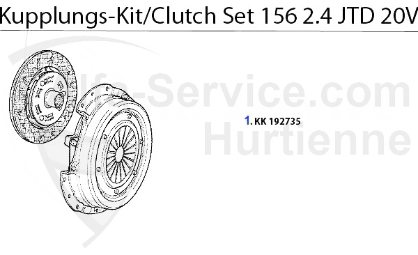 Kit embrayage 2.4 JTD 20V