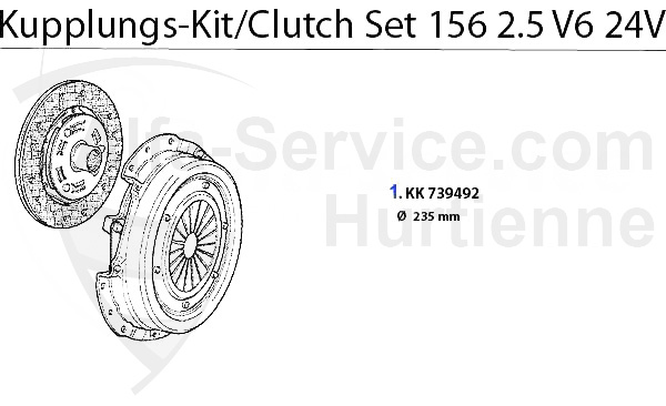 Kit embrayage 2.5 V6 24V