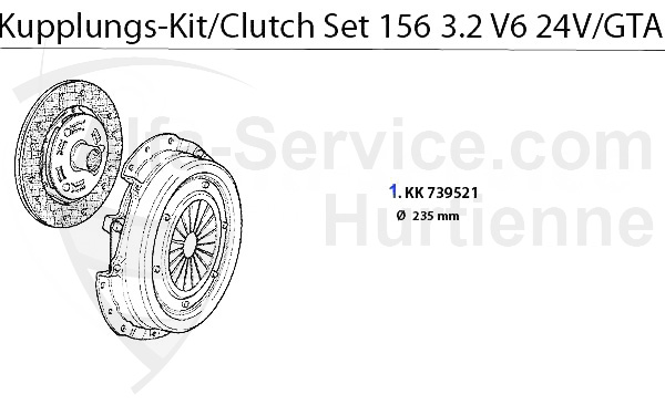 Kit embrayage 3.2 V6 24V/GTA