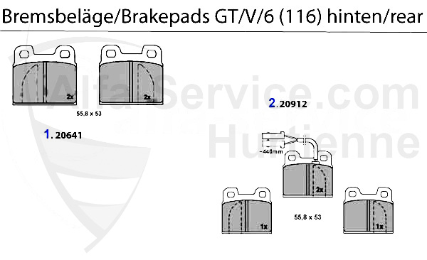 Bremsbeläge hinten