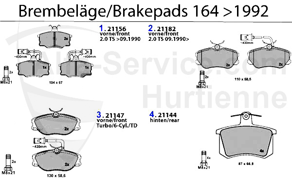 BRAKE PADS >1992
