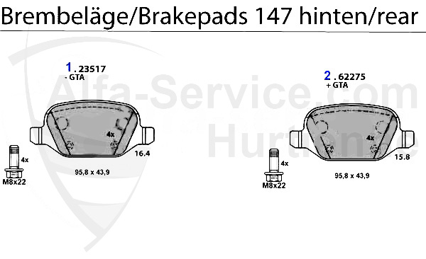 BRAKE PADS REAR