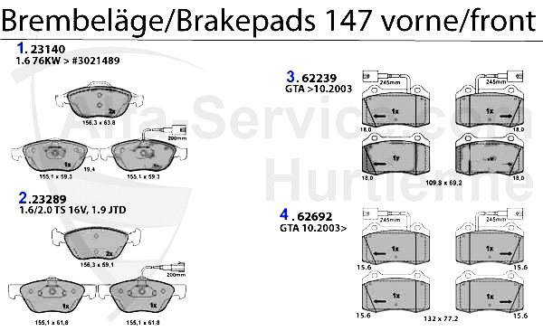BRAKE PADS FRONT