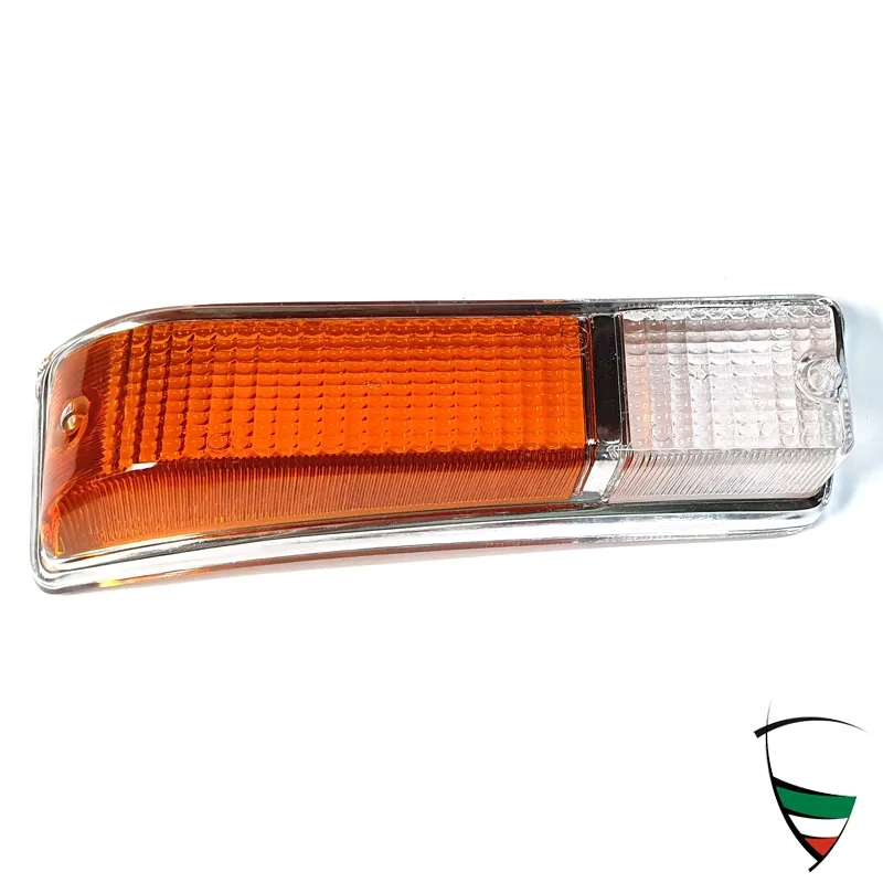 Cabochon Clignotant avant, Droit blanc / orange 70-77