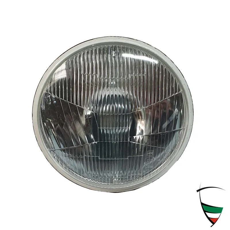 HEADLAMP H4 7" SPIDER ORIGINAL CARELLO LOOK REPRODUCTION RHD,LEFT SIDE TRAFFIC