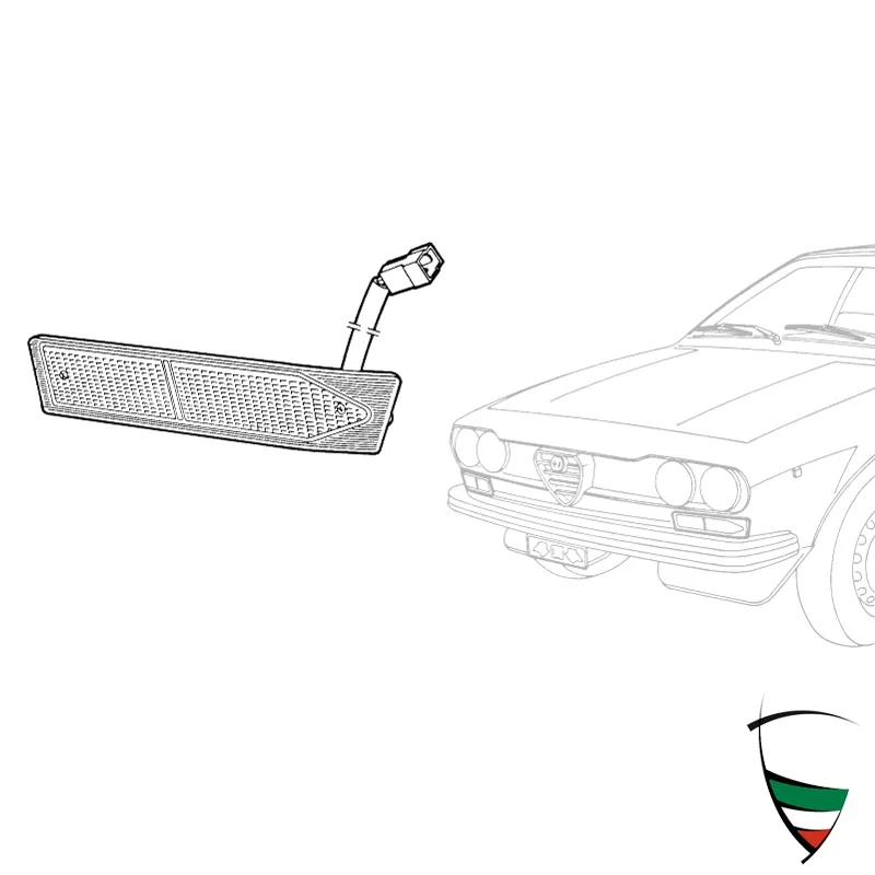 INDICATOR/SIDE LIGHT LEFT ALFETTA GT 1.SERIES WHITE/WHITE