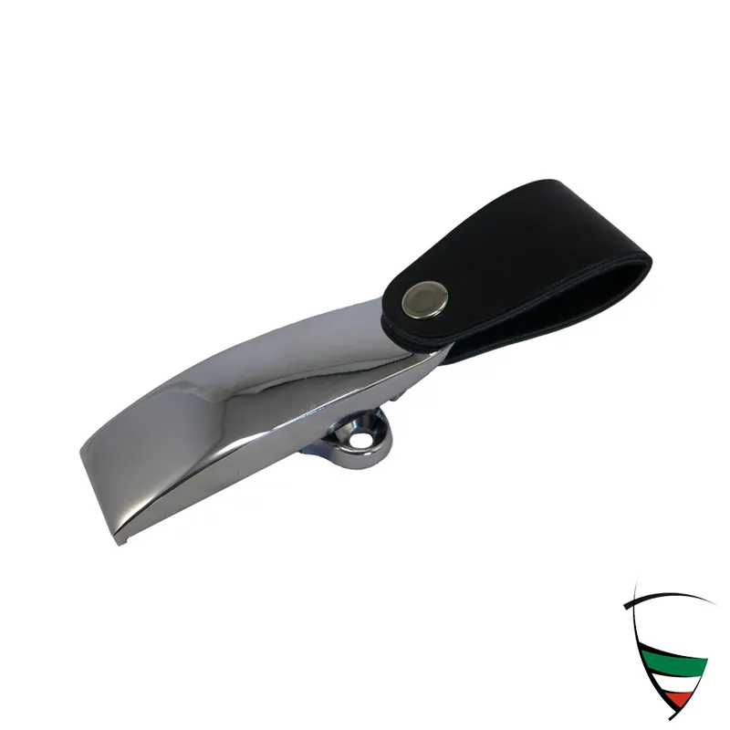 CHROMED HOOD LOCK WITH STRAP,SHORT VERSION