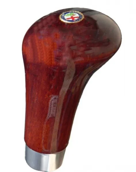 Pommeau bois, levier vitesses, Avec emblème