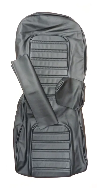 Sitzbezug Spider 1978-86 Leder schwarz Quernähte mit Kopfstütze