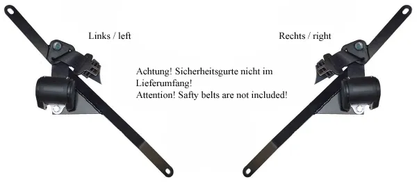 Befestigungssatz-Halter Sicherheitsgurte Spider ab 1970 (ohne Gurte)