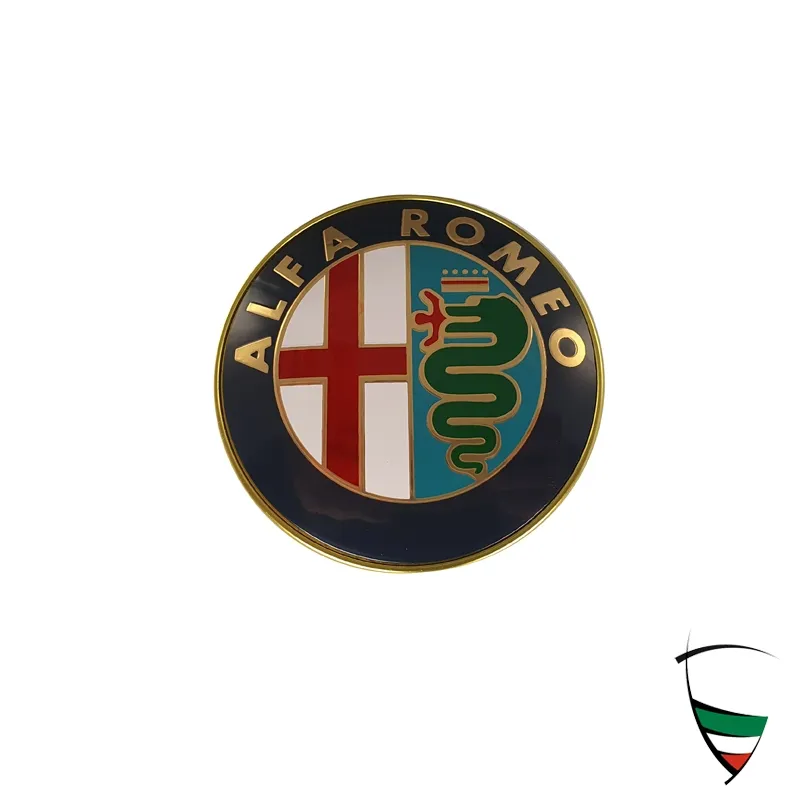 ALFA EMBLEM 75mm METAL (ADHESIVE BONDING) 33,75,145/6,155,156,164,166,115