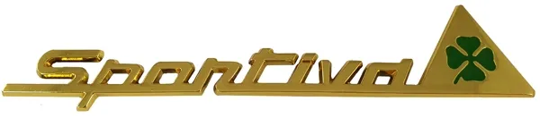 SCRIPT SPORTIVA WITH FOUR-LEAF-CLOVER SIDE GOLD 148x28MM GIULIETTA FROM 2010