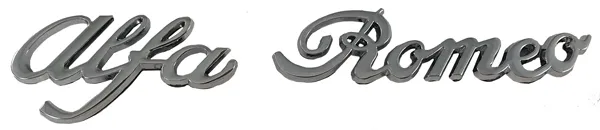ALFA ROMEO SCRIPT 147x30mm CHROME SELF-ADHESIVE 147 156 159 166 GIULIETTA GIULIA MITO STELVIO