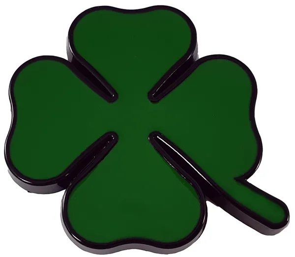 Trèfle à quatre feuilles vert 53x53mm bords noirs