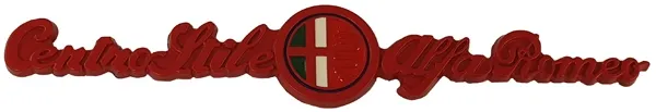 SCRIPT CENTROSTILE-ALFAROMEO RED LATERAL 140x23MM PAIR 2 PIECES