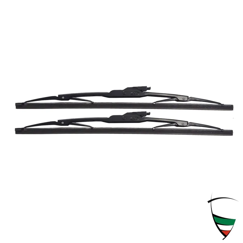 SET WIPER BLADES BLACK, SPIDER 1970-85, 9mm ARM, PLUG-IN FASTENER