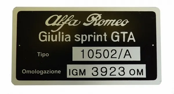 Plaques GTA 10502/A