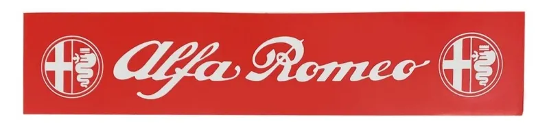 BATTERY STICKER "ALFA ROMEO" red/white