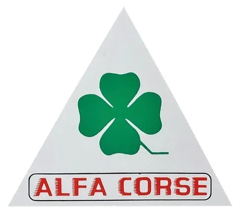STICKER "ALFA CORSE" triangle with clover leaf