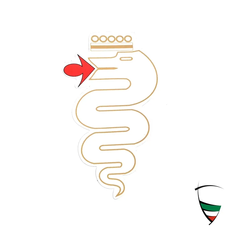 autocollant serpent blanc 85mm