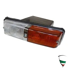 LEFT INDICATOR GIULIA 63-74 ALTISSIMO ORANGE-WHITE WITH CHROME BAR