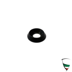 rosetta per pannello porta metallo pieno in acciaio inox nero 4.5x11mm