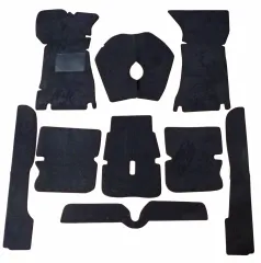CARPET SET GT 1300-2000 velours, black - hanging pedals