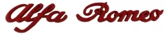 ALFA ROMEO SCRIPT 147x30mm red self-adhesiv 147 156 159 166 Giulietta Giulia MiTo Stelvio