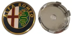 WHEEL EMBLEM ALFA ROMEO COLOURED/GOLD 60MM