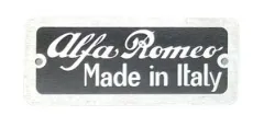 PLATE "ALFA ROMEO MADE IN ITALY"
