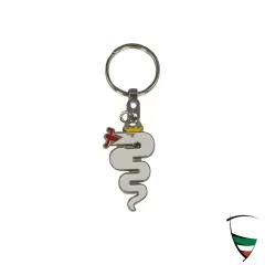 KEY RING "SNAKE" white