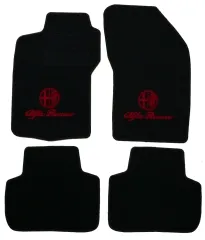 FLOOR MATS 147 BLACK/RED EMBLEM ORIGINAL FIXING