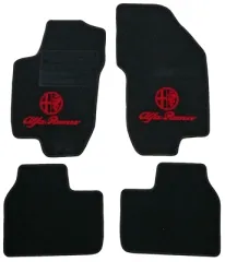 FLOR MATS 156 GTS BLACK/RED EMBLEM